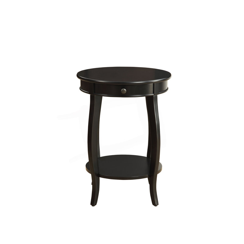 Table d'appoint avec tiroir et tablette ouverte
