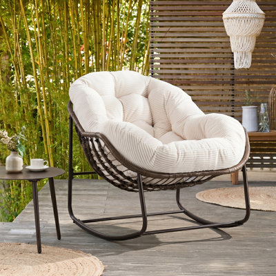 Fauteuil Papasan berçant surdimensionné pour patio