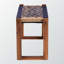 Banc décoratif bleu marine et brun naturel Spencer, H 15,57 po x l 31,26 po x P 11,6 po