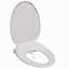Siège de bidet allongé Unplugged avec double buse en acier inoxydable et pression d'eau réglable