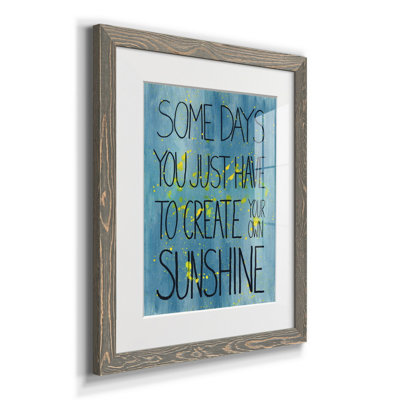 Sunshine - cadre photo, impression d'art textuel sur papier