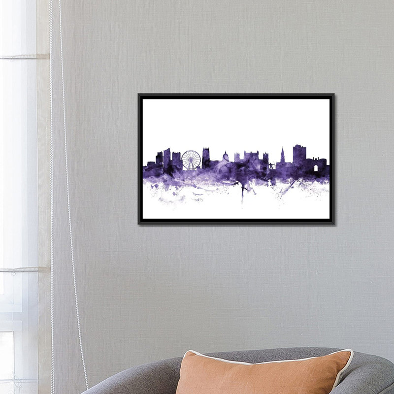 « nottingham, england horizon » par michael tompsett, impression sur toile tendue, H 18 po x l 26 po x P 1,5 po, Pas de tapis