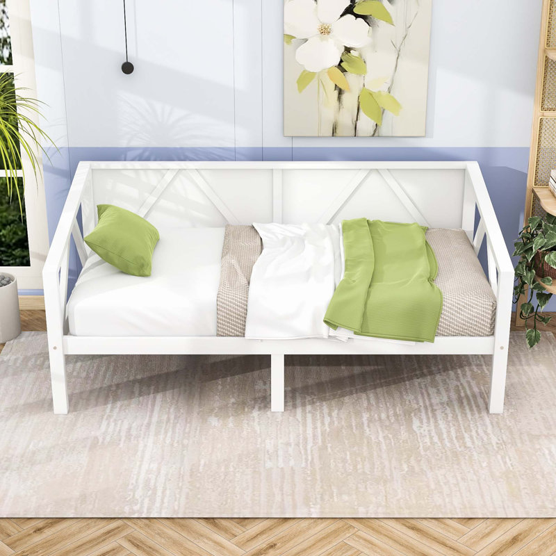 Wooden Daybed with Additional Storage Space, White, Twin