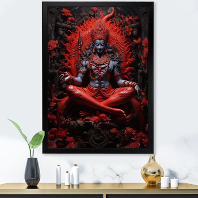 Hindouisme Vishnus vibrant vermillon - imprimé