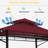 13.5 Ft W x 4 Ft. D Burgundy Steel Grill Gazebo-108111199