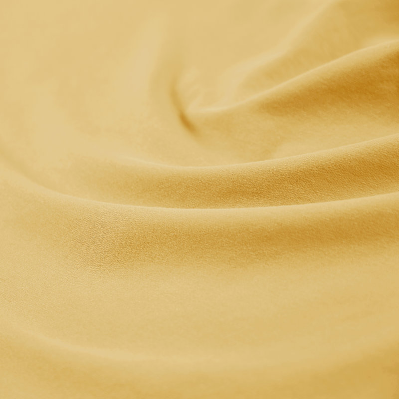 Cotton Blend Jersey Knit Fitted Sheet, Light Yellow, 140-160 x 200-220 cm