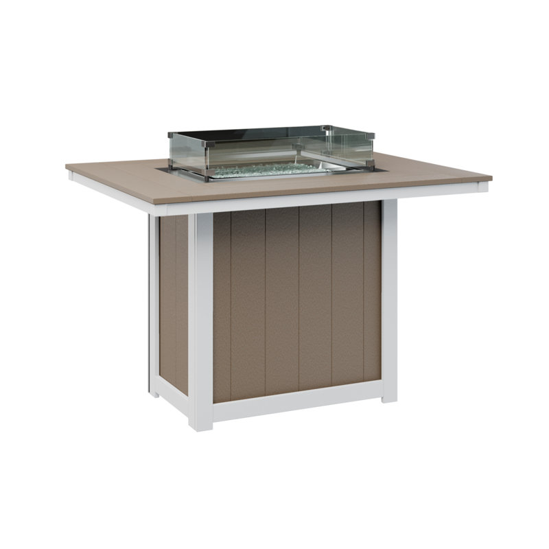 Foyer de table rectangulaire 54 po Berlin Gardens Donoma, H 36 po x l 53,87 po x P 41,37 po, Bois vieilli