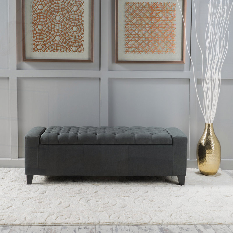 Rectangular design bench, Dark Gray