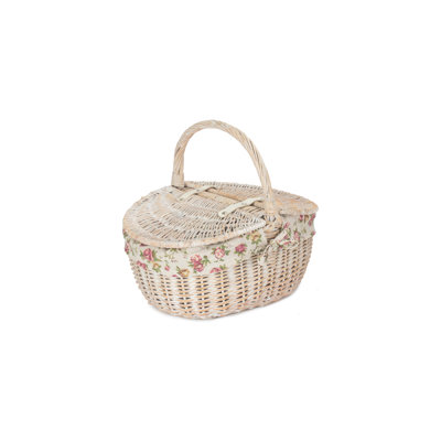 Wicker Picnic Hamper Basket with Lining
