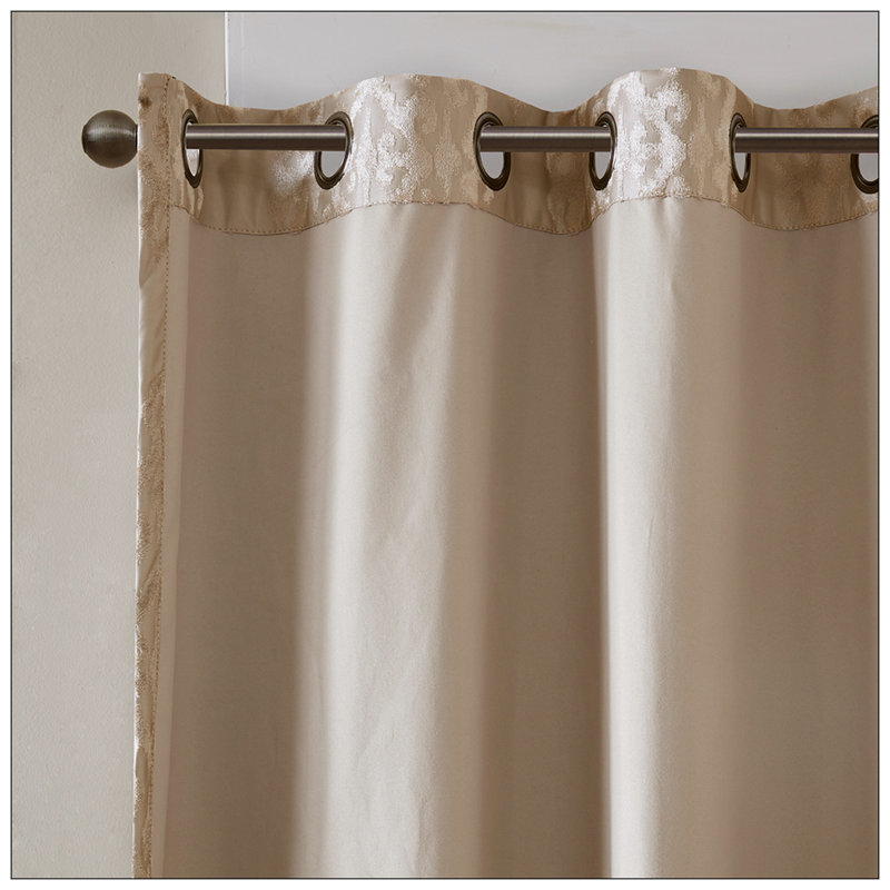 Cullie Blackout Single Curtain Panel, 50" W x 95" L, Champagne
