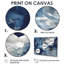 «Blue White Sturdy Guardians Accents With Grey», reproduction d'art sur toile abstraite-788187738-788187741-788187812