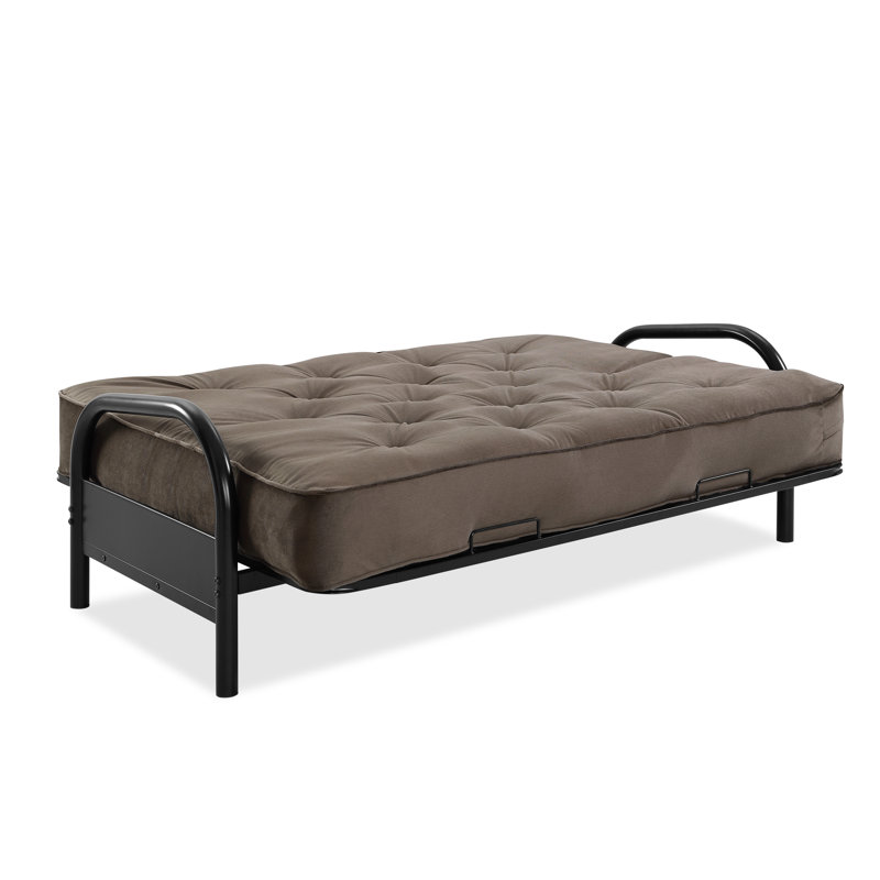 Futon avec matelas Dallas, Cendre