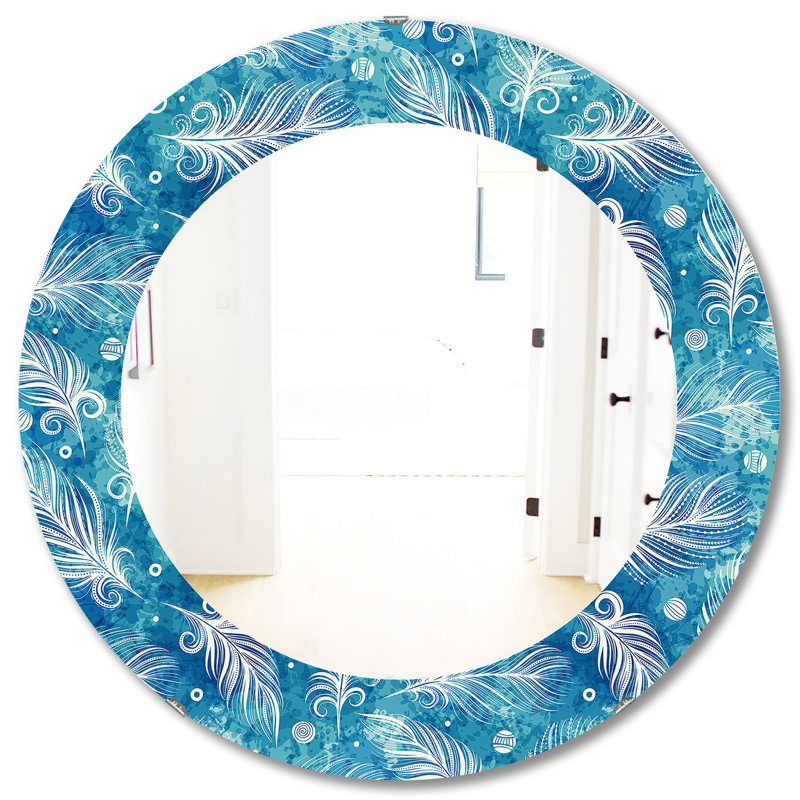 Miroir mural Feathers 8, H 31,5 po x l po