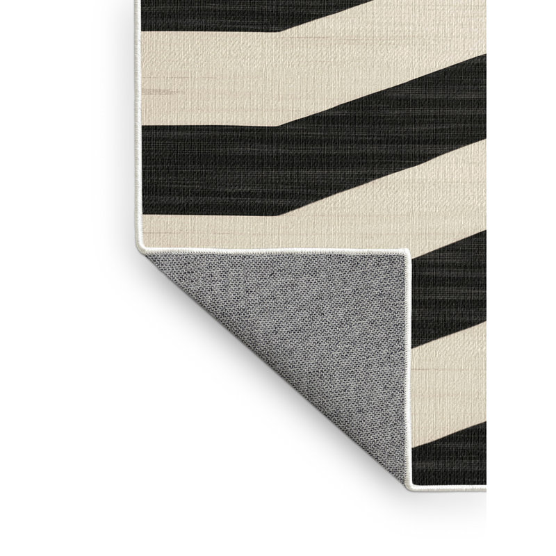  Tapis lavable rayé gris anthracite lavable, Rectangulaire 8 pi x 10 pi