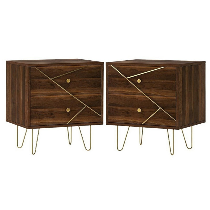 45cm W Manufactured Wood Bedside Table