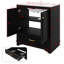 Meuble-lavabo autoportant de 30 po avec lavabo, meuble de rangement pour salle de bain avec portes à fermeture douce et tablette réglable, tiroir-562957991