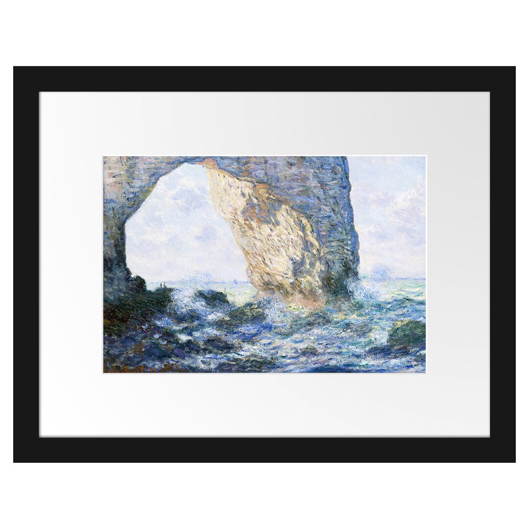 Claude Monet - Das Manneporte Bei Etretat - Im Bilderrahmen Mit Galerie-Passepartout