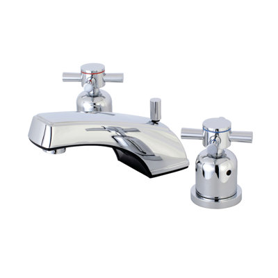 Kingston Brass Concord Two-Handle 3-Hole Deck Mount Widespread Bathroom Faucet with Retail Pop-Up Drain