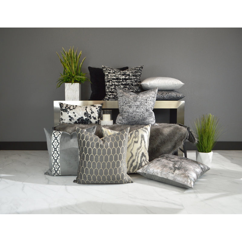 Hepburn Pillow Cover & Insert, Crystal, Square 22"