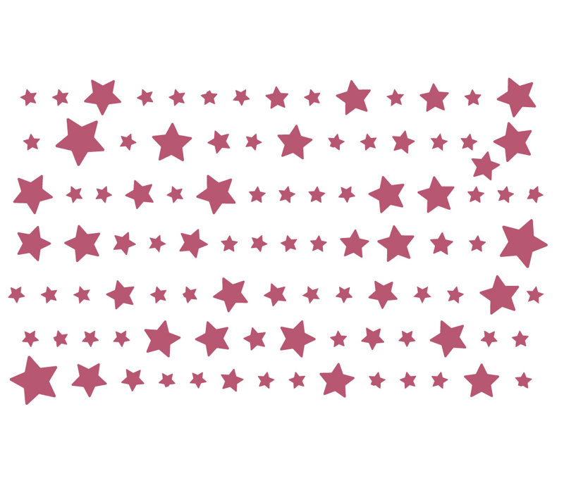 Décalcomanie murale nuit starry, H 22 po x l 36 po x P 0,01 po, Rouge à lèvres