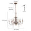 Lustre classique à 6 lumières de style bougie Darsie