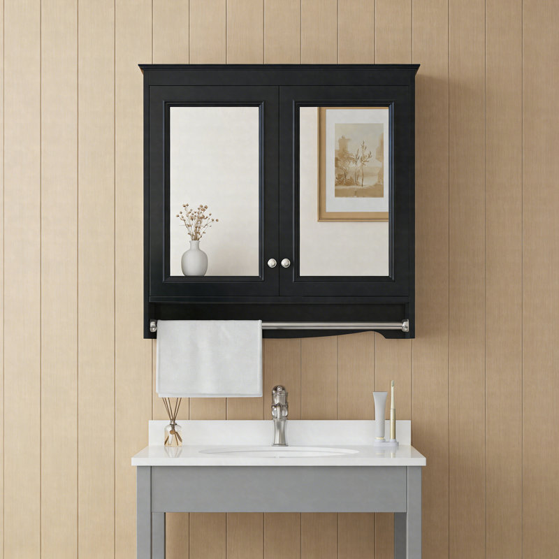 Armoire de toilette 3 en 1, armoire à pharmacie murale de 30 po avec tablettes réglables, portes à fermeture douce et miroir haute définition