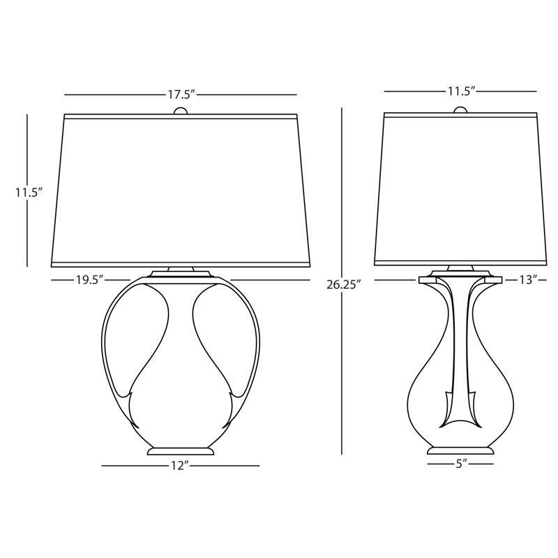 Belvedere Table Lamp, Modern Brass