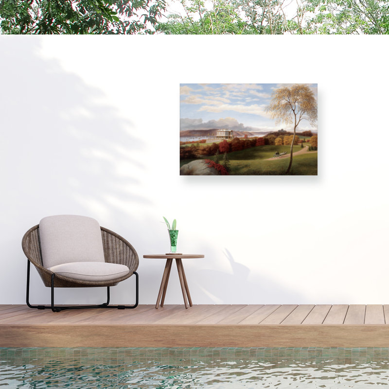 Marcus Jules, peinture populaire sur toile, H 16 po x l 24 po