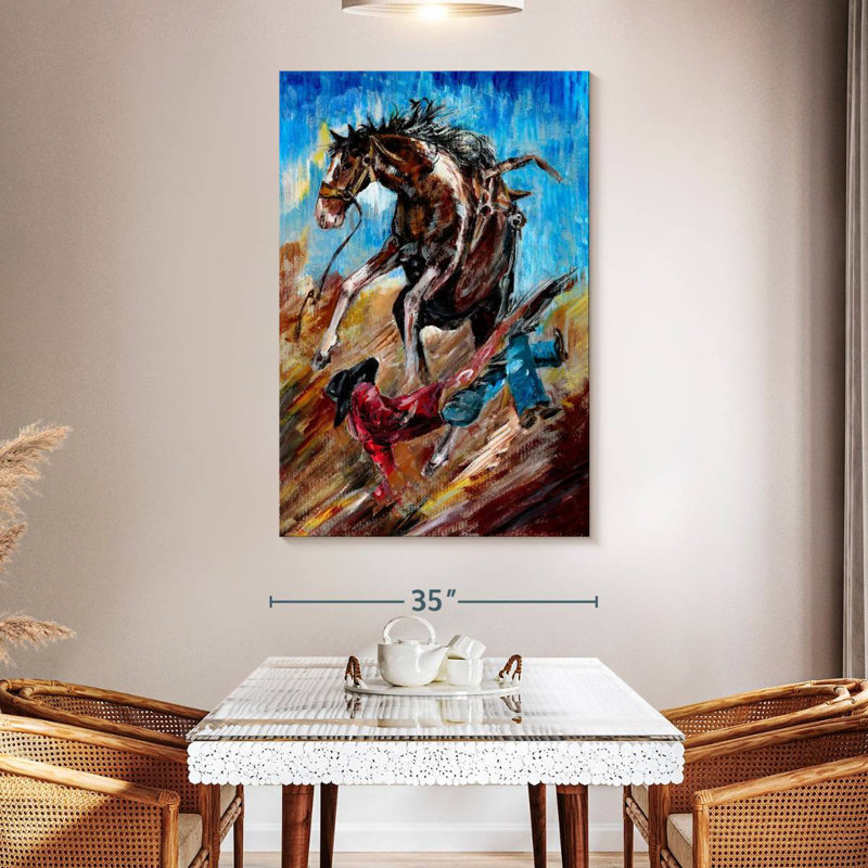 Lelar Fallen Cowboy, 51" H x 34" W