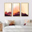 «Geometric Mountain And Sunset I», ensemble d'art mural sur toile encadré champêtre-1440012991-1440012931