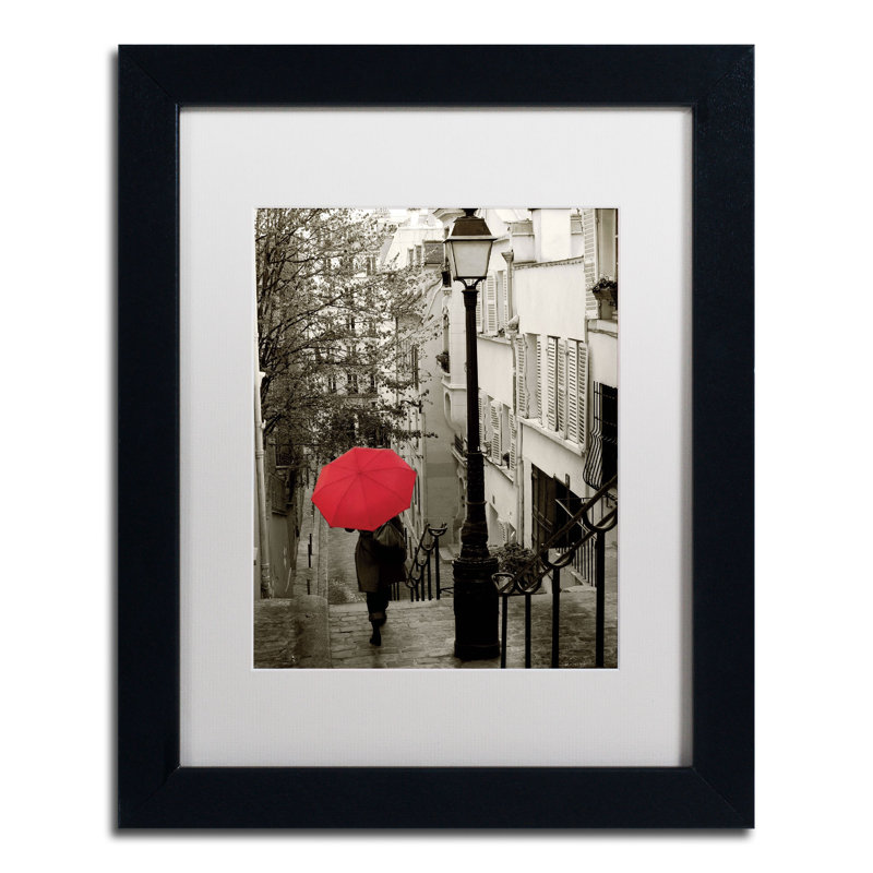 « paris poussette », reproduction de photo encadrée, H 14 po x l 11 po, Blanc, Noir