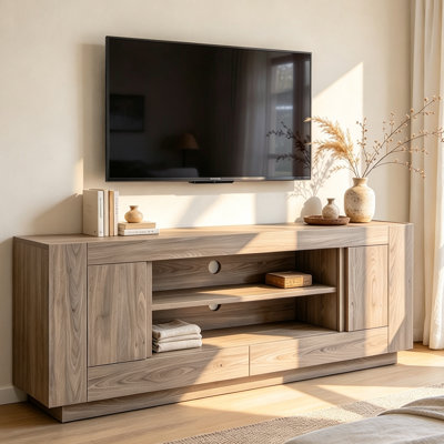 70" Media Console With Distinctive Style & Large Storage