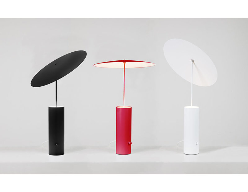 Parasol Metal Novelty Lamp, Red