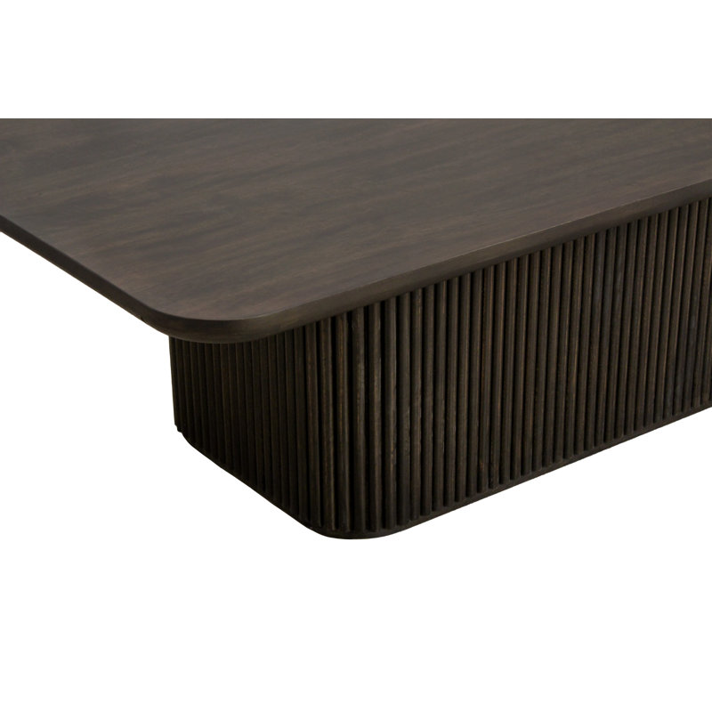 Table de cocktail Odin en bois massif de manguier au fini bois de manguier moderne