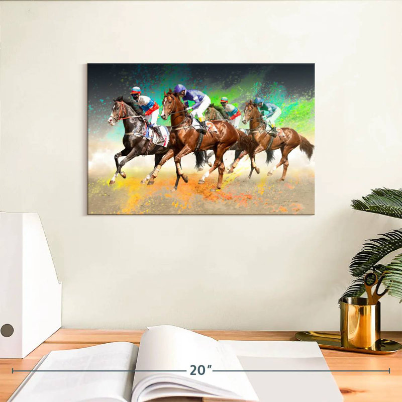 Course de chevaux Sirci, H 8 po x l 12 po