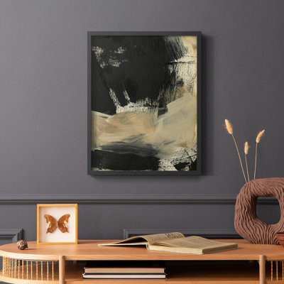 «Baked Paintstrokes VI», reproduction encadrée - bois massif