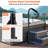 Adjustable Hot Tub Handrail with 360° Swivel & Non-Slip Grip | 18-57" Height Spa Safety Rail with Slide-Under Base & 600 lb Capacity, Black-138419473