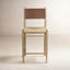 Brielle Upholstered Stool with Solid Wood Frame