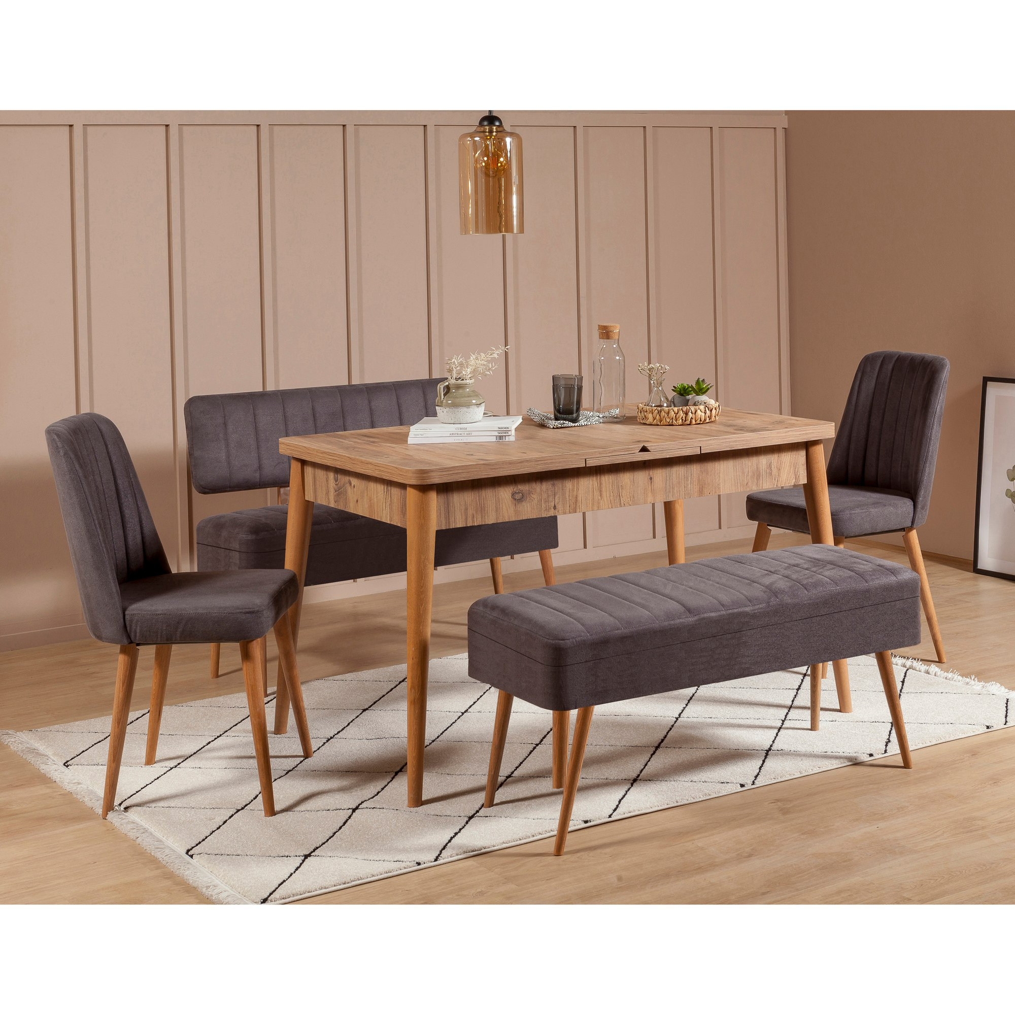 George Oliver Karyana Rectangular Restaurant Dining Set | Wayfair