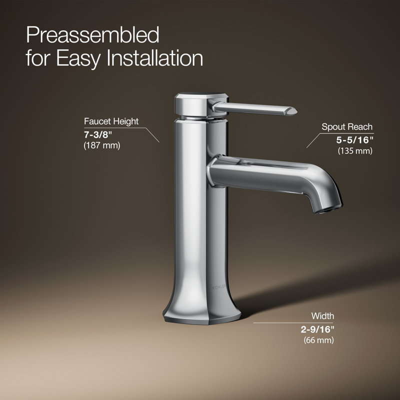 Occasion Single-Handle Sink Vessel Sink Bathroom Faucet with Drain Assembly, Polished Chrome