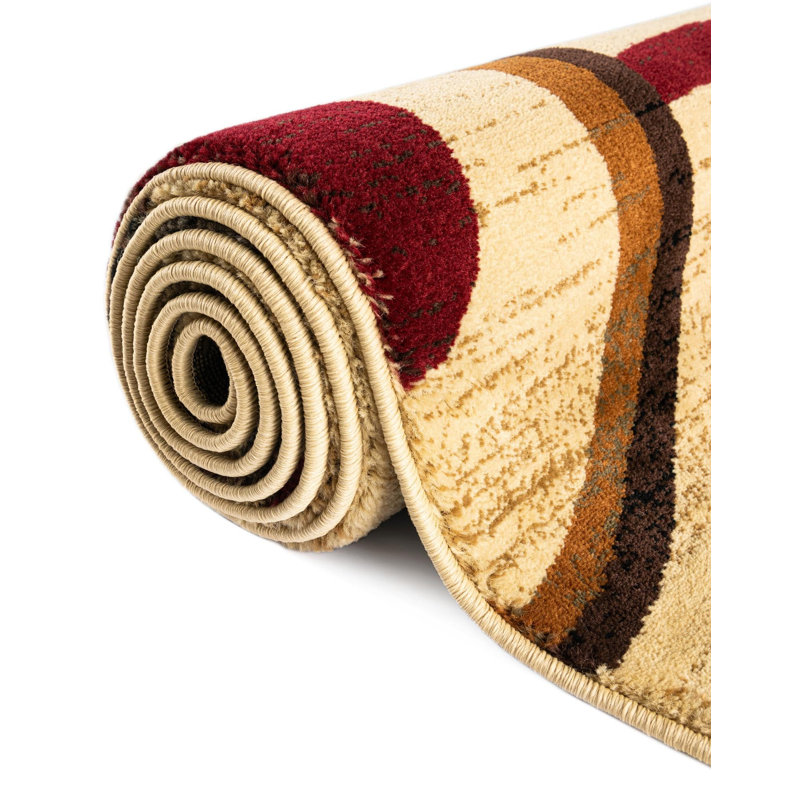 Tapis beige Ivetta, Rectangle 3 pi 1 po x 5 pi 3 po