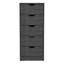 Commode haute 5 tiroirs avec système coulissant pour le rangement dans la chambre à coucher | Idée de cadeau-2124584081