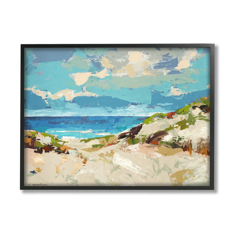 Abstrait, ciel de plage abstrait, art giclée par Trevor Copenhaver, Giclée encadrée noir minuit, L 14 po x H 11 po x P 1,5 po