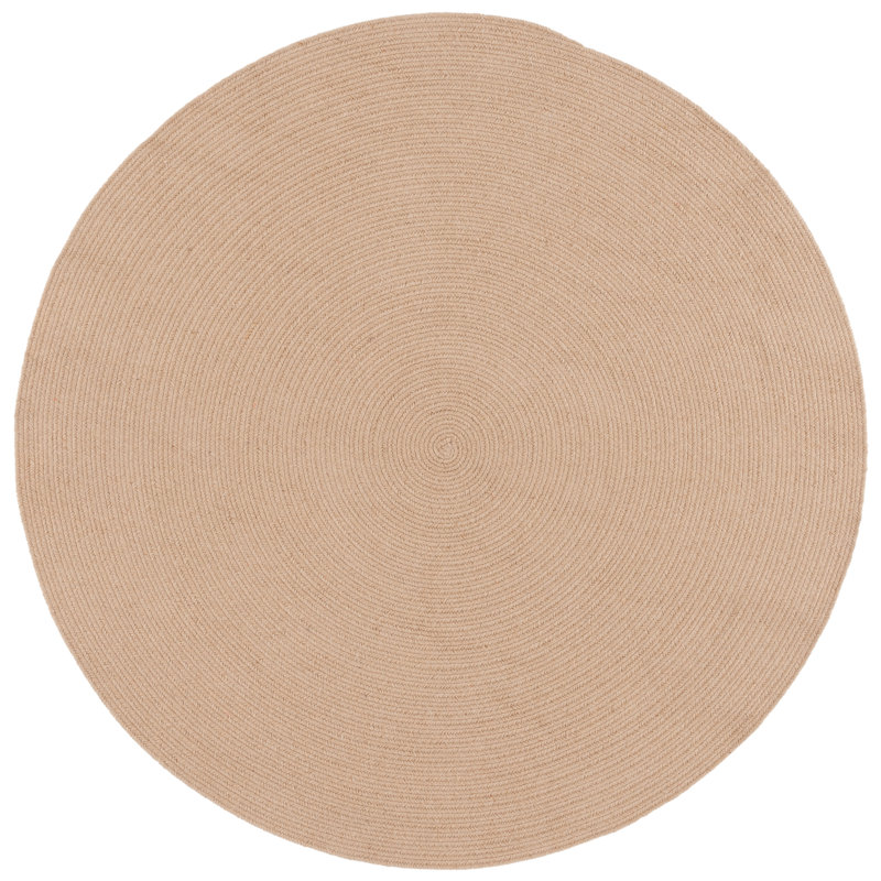 Dooley Hand Woven Jute Performance Solid Color Rug, Round 3'