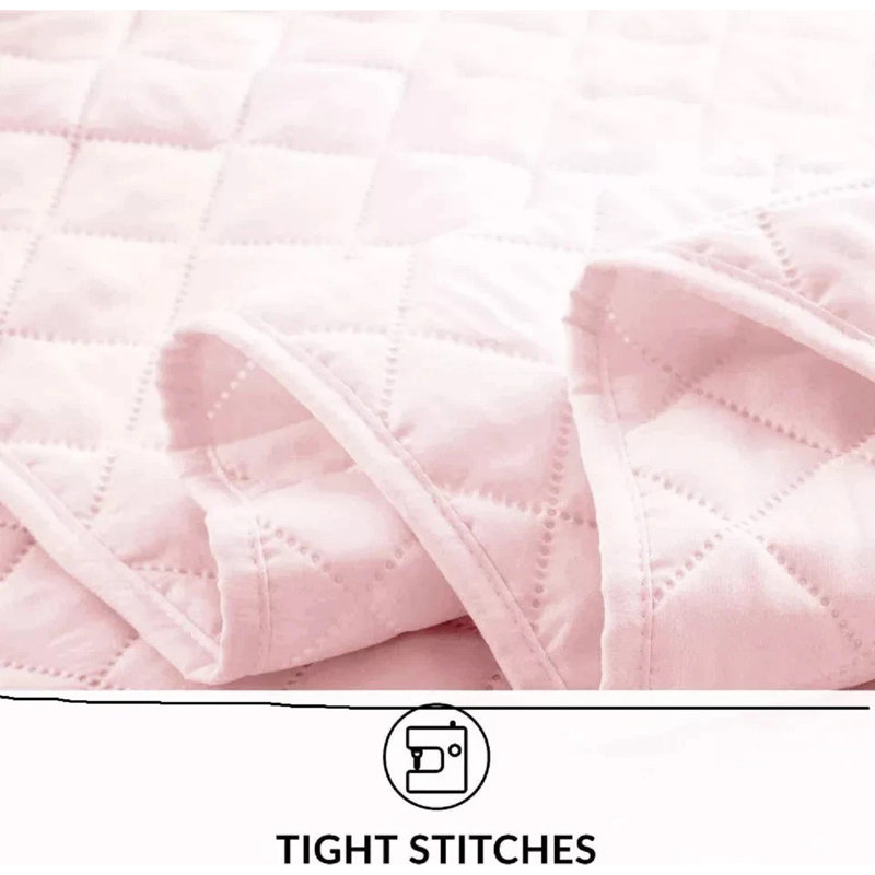 Microfiber Bedspread with Pillow Shams Included, Double Bedspread + 2 Standard Shams, Pink