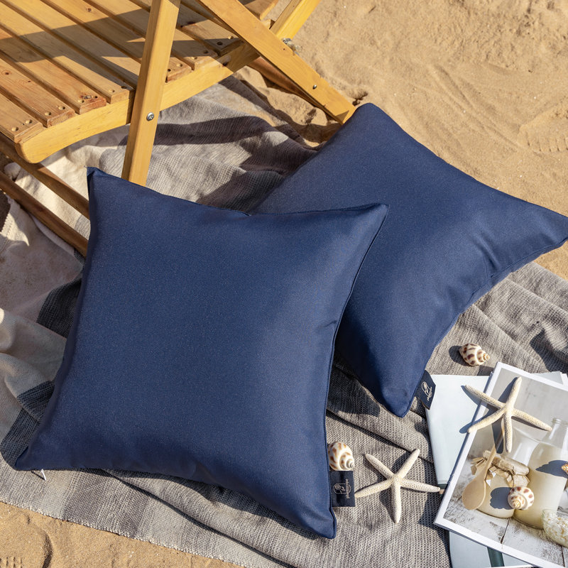 Housse de coussin d'extérieur Phantoscope, Carré 20 po, Marine, Polyester