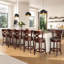 Swivel Upholstered Counter Stool with Solid Wood Frame-1325669745-1325669750-1325669754