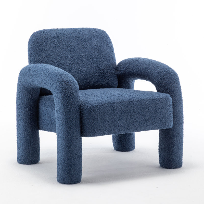 Upholstered Armchair, Navy 100% Polyester