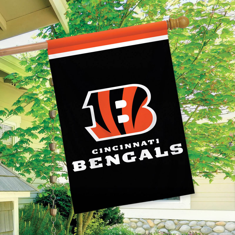 Drapeau de la maison Cincinnati Bengals NFL, Noir / orange / blanc, Cincinnati Bengals