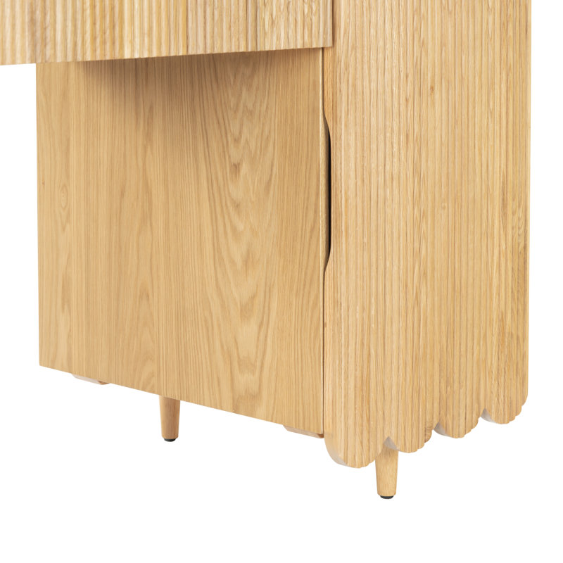 Kristy Fluted Wood Desk